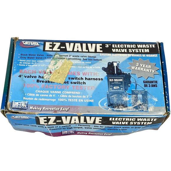 Valterra EZ Valve 3" Electric Waste Valve System #E1003 Black Used Working - Picture 1 of 10